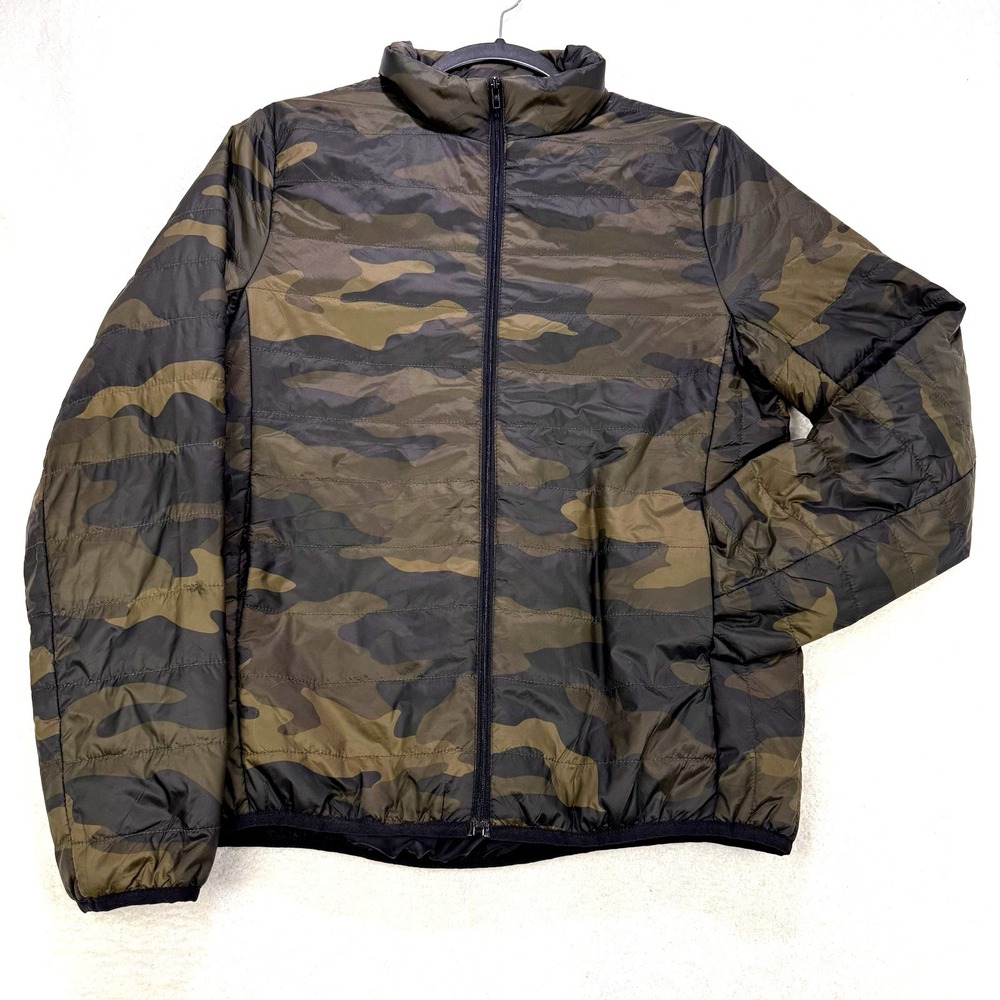 PINK Victoria's Secret Camo Puffer Jacket Women S Full Zip Lightweight Packable